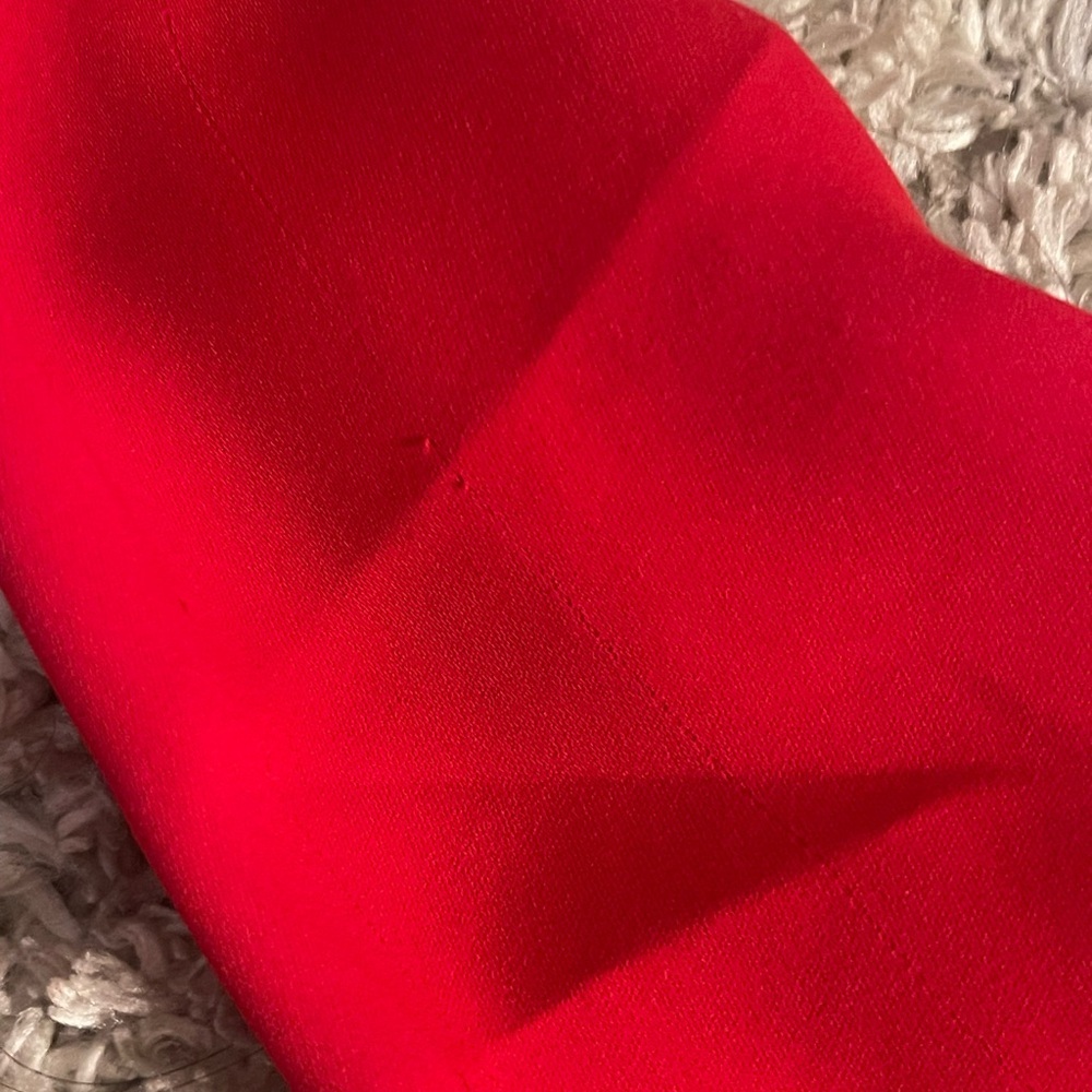 BABATON Aritzia Bodysuit XXS Red Long Sleeve Tie Front Ace Blazer Style Thong - Picture 12 of 13